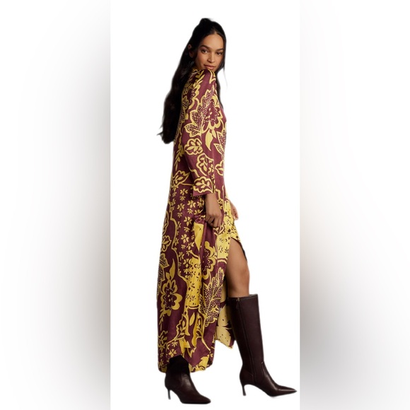 Anthropologie Corey Lynn Calter Maxi Shirt Dress Bold Print, XS - Picture 2 of 6